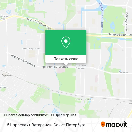 Карта 151 проспект Ветеранов