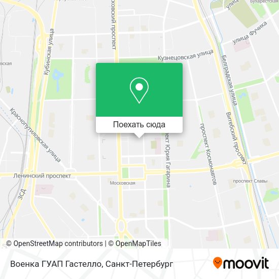 Карта Военка ГУАП Гастелло