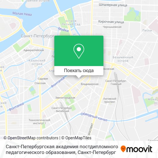 Карта Санкт-Петербургская академия постдипломного педагогического образования