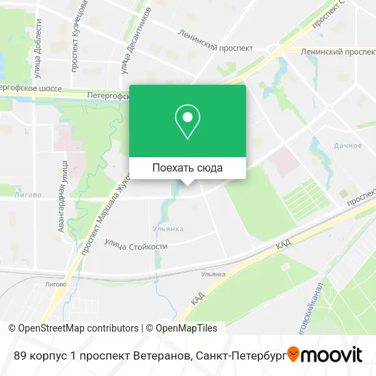 Карта 89 корпус 1 проспект Ветеранов
