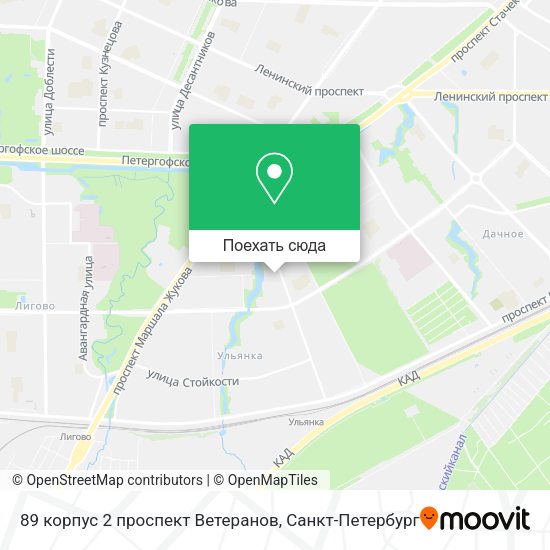 Карта 89 корпус 2 проспект Ветеранов