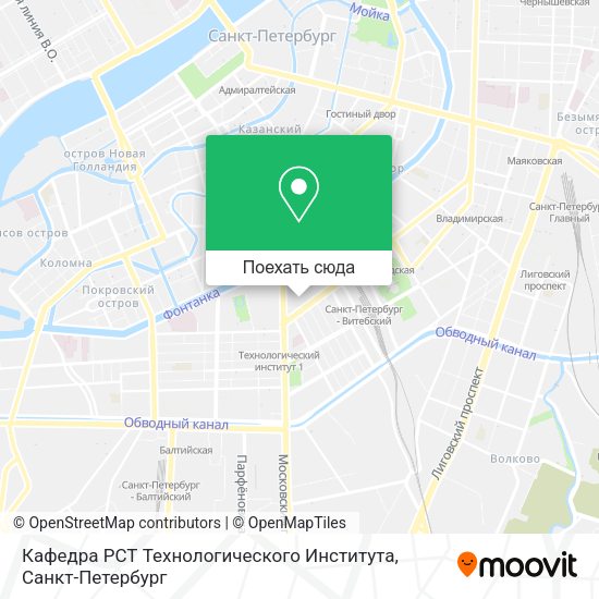 Карта Кафедра РСТ Технологического Института