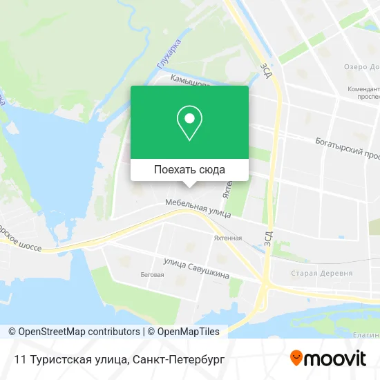 Карта 11 Туристская улица