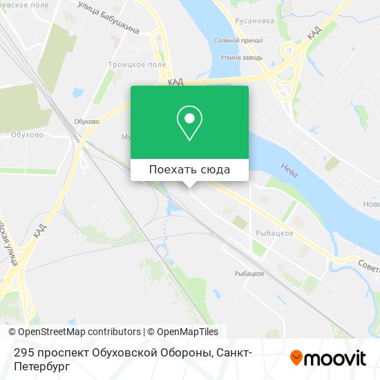 Карта 295 проспект Обуховской Обороны