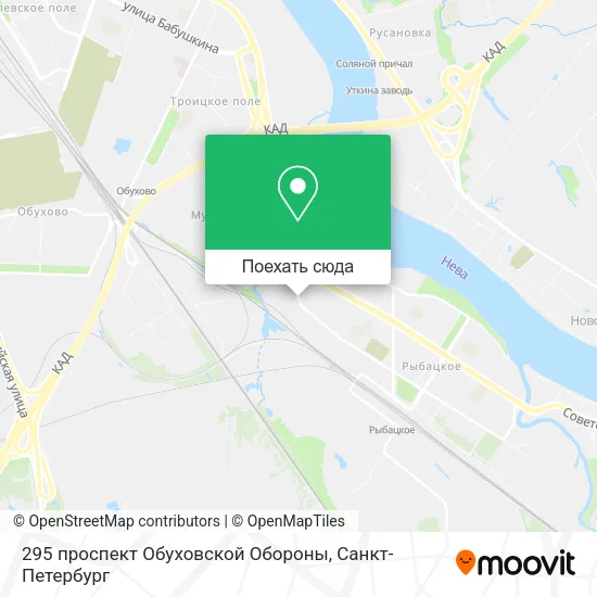 Карта 295 проспект Обуховской Обороны