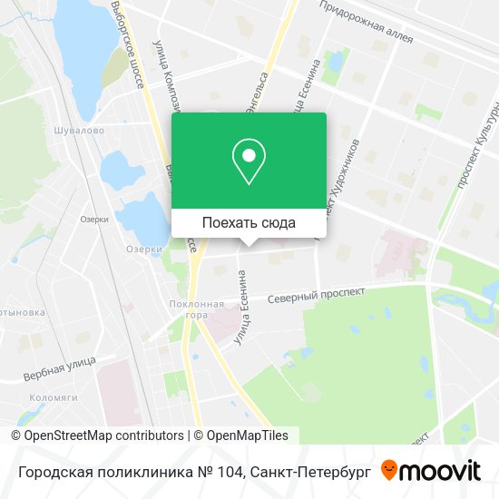 Карта Городская поликлиника № 104