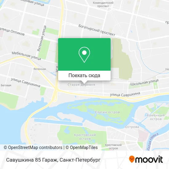 Карта Савушкина 85 Гараж