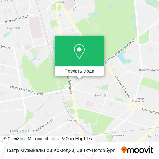 Карта Театр Музыкальной Комедии