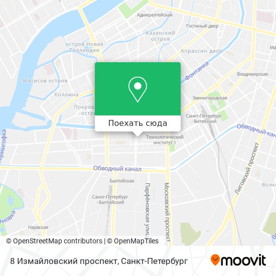 Карта 8 Измайловский проспект