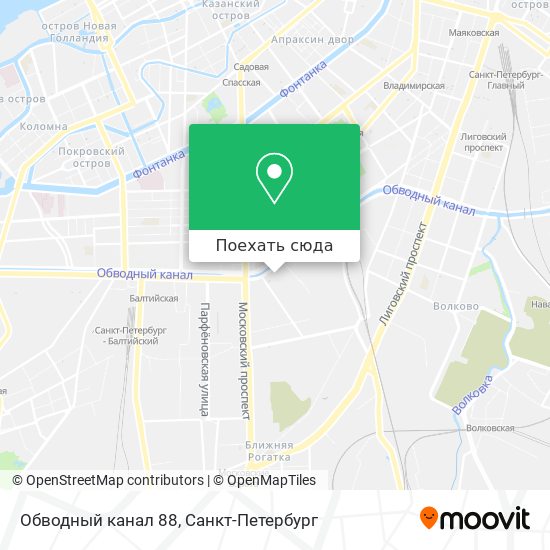 Карта Обводный канал 88
