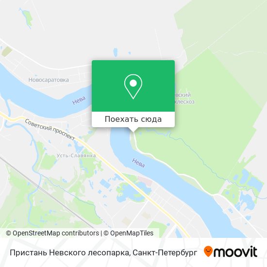 Карта Пристань Невского лесопарка