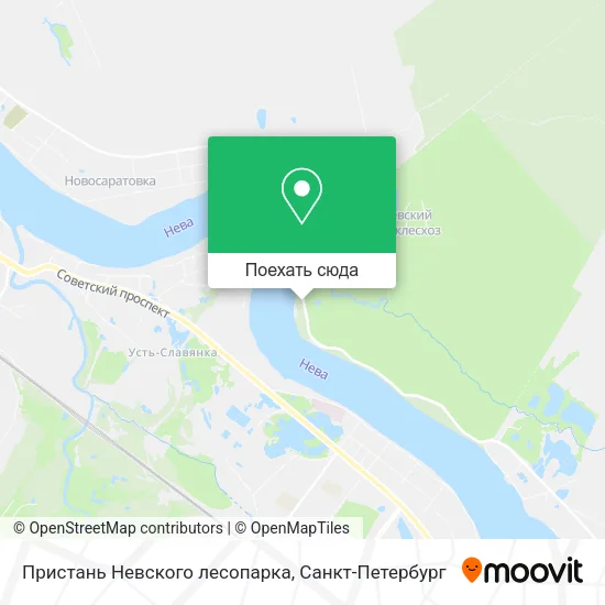 Карта Пристань Невского лесопарка