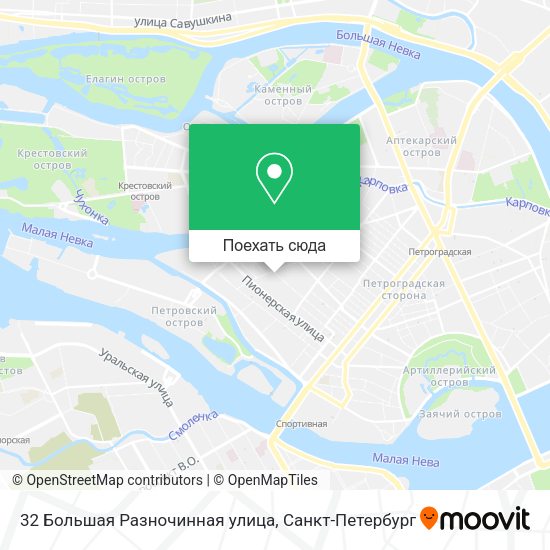 Карта 32 Большая Разночинная улица