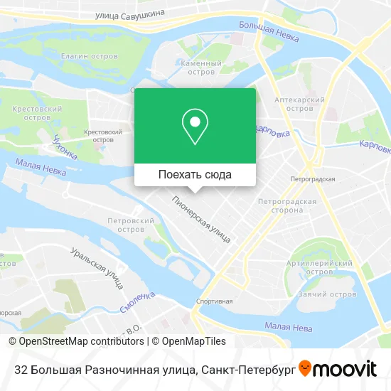 Карта 32 Большая Разночинная улица