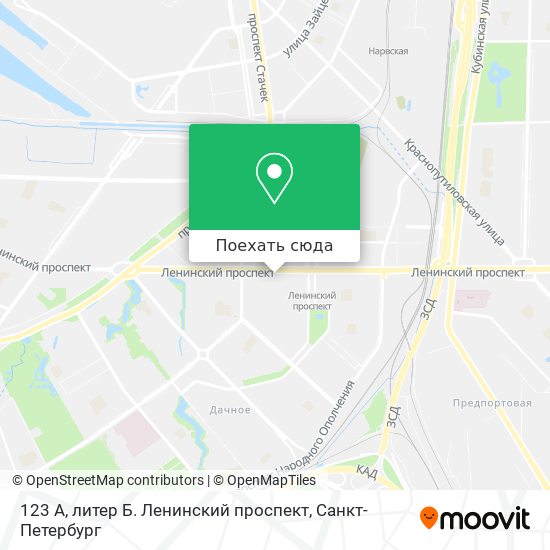 Карта 123 А, литер Б. Ленинский проспект
