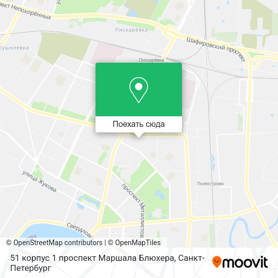 Карта 51 корпус 1 проспект Маршала Блюхера