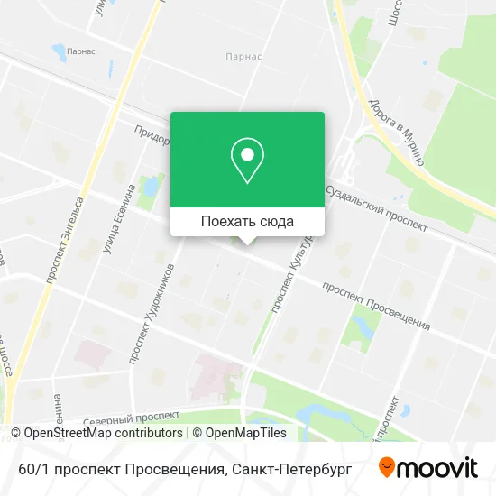 Карта 60/1 проспект Просвещения