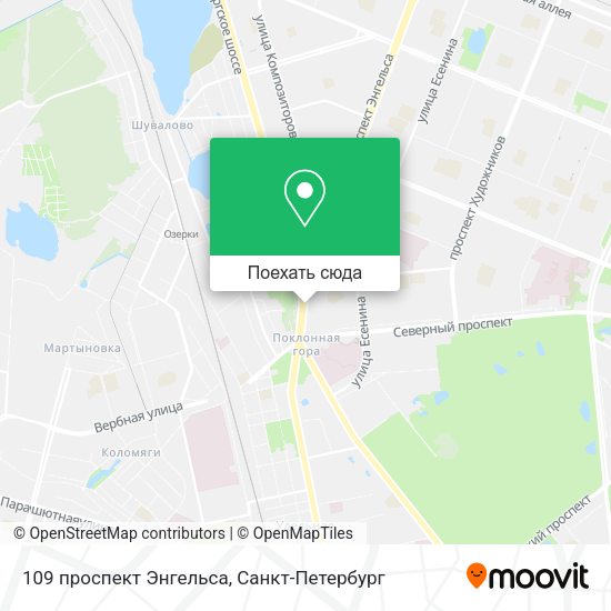 Карта 109 проспект Энгельса