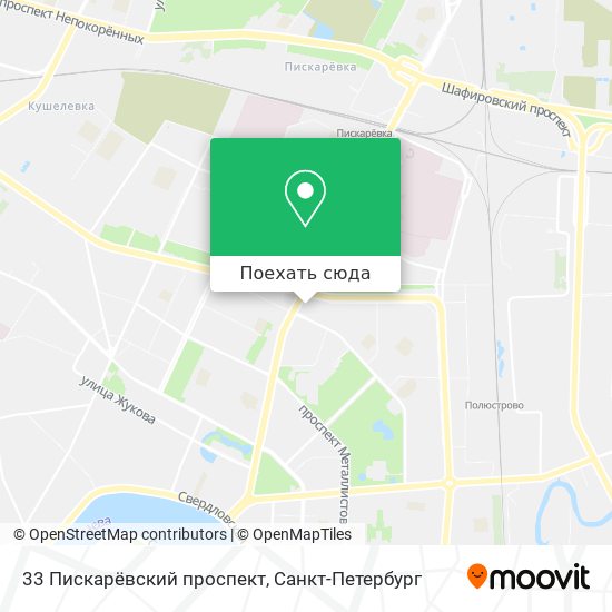 Карта 33 Пискарёвский проспект