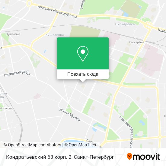 Карта Кондратьевский 63 корп. 2