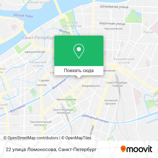 Карта 22 улица Ломоносова