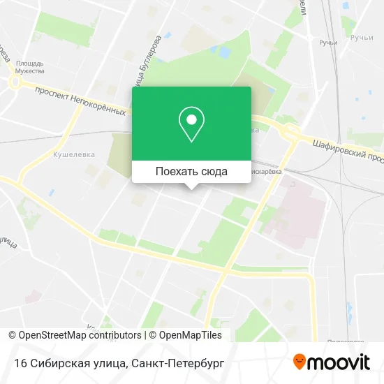 Карта 16 Сибирская улица
