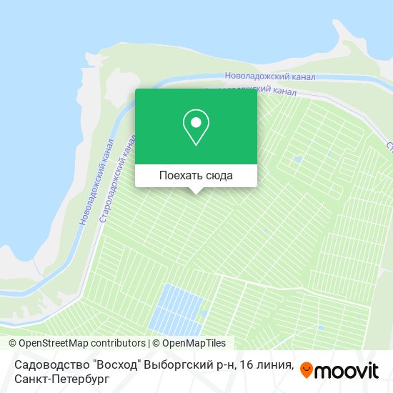 Карта Садоводство "Восход" Выборгский р-н, 16 линия