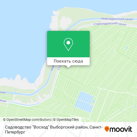Карта Садоводство "Восход" Выборгский район