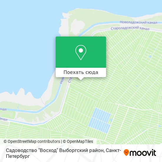 Карта Садоводство "Восход" Выборгский район