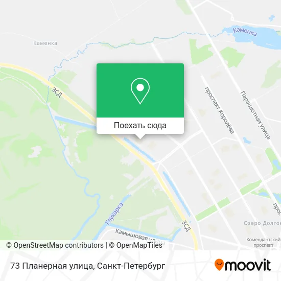 Карта 73 Планерная улица