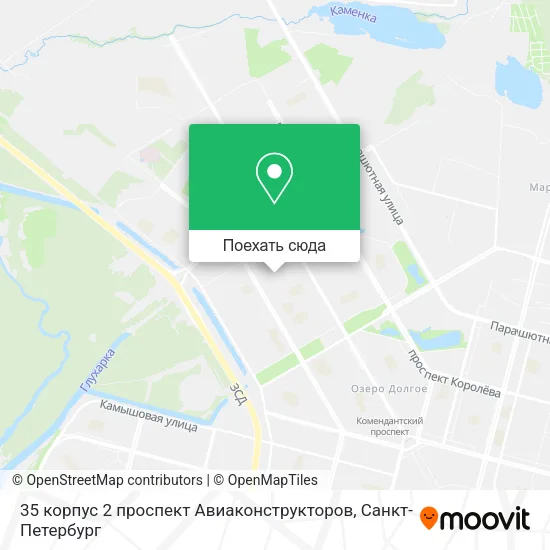 Карта 35 корпус 2 проспект Авиаконструкторов