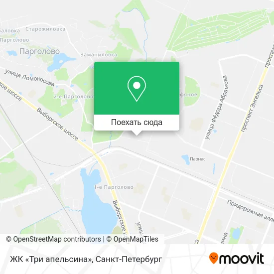 Карта ЖК «Три апельсина»
