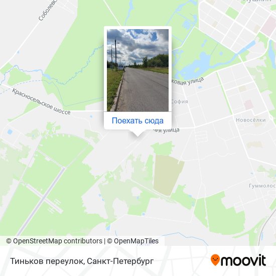 Карта Тиньков переулок