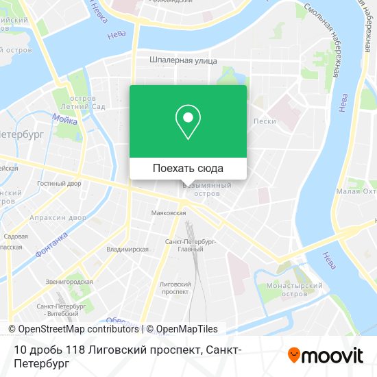 Карта 10 дробь 118 Лиговский проспект