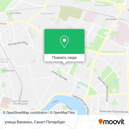 Карта улица Васенко