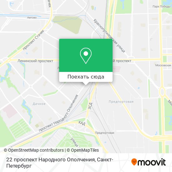 Карта 22 проспект Народного Ополчения