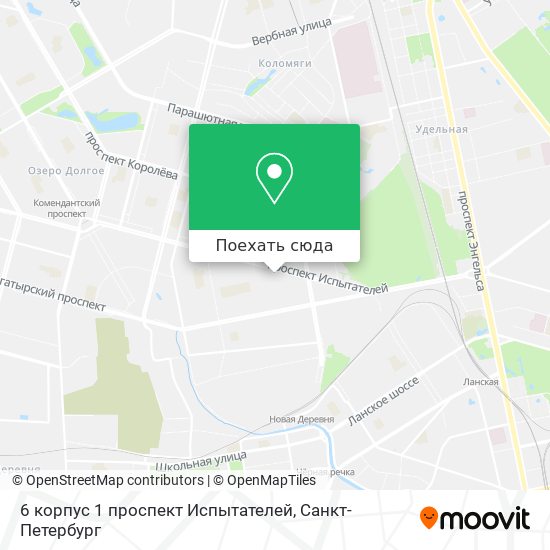Карта 6 корпус 1 проспект Испытателей