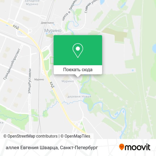 Карта аллея Евгения Шварца