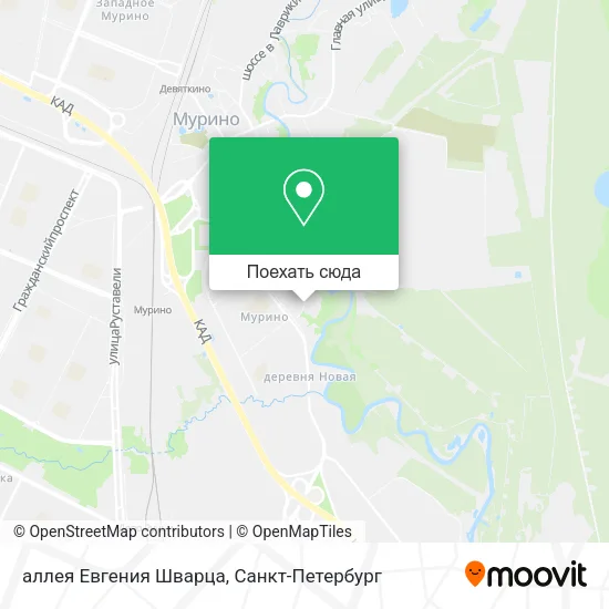 Карта аллея Евгения Шварца