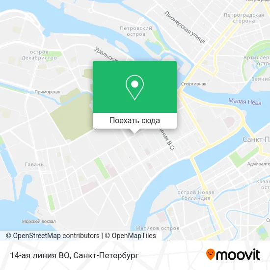 Карта 14-ая линия ВО