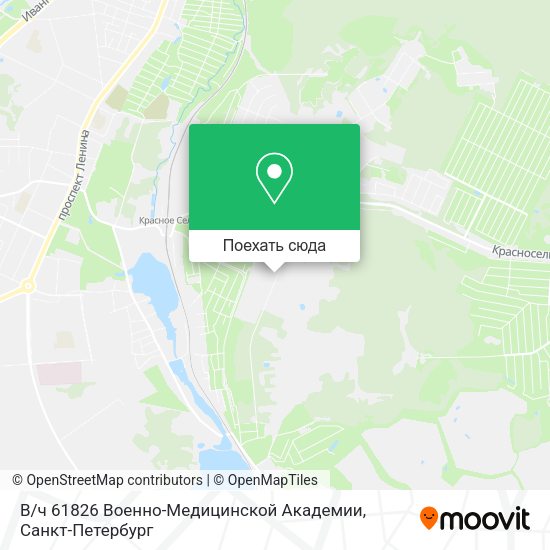 Карта В / ч 61826 Военно-Медицинской Академии