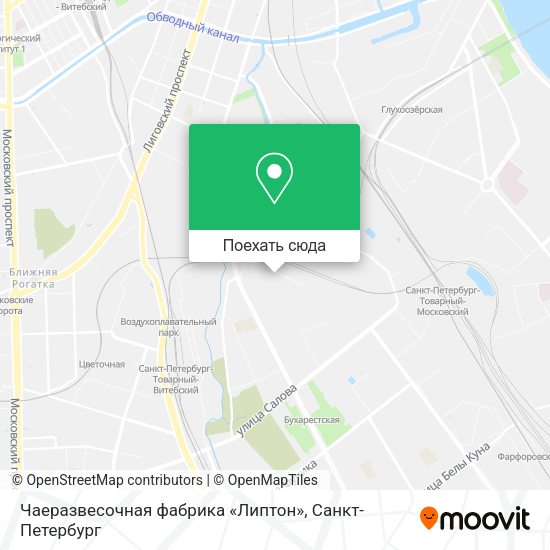 Карта Чаеразвесочная фабрика «Липтон»