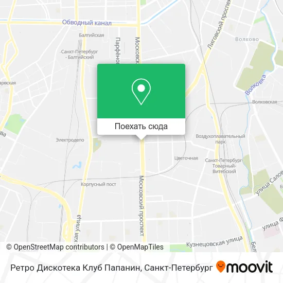 Карта Ретро Дискотека Клуб Папанин