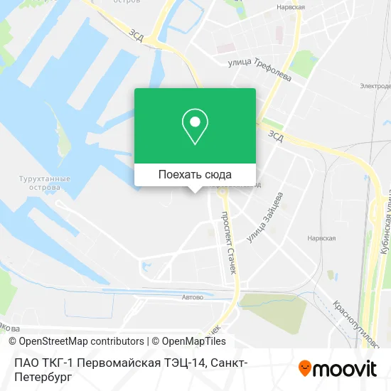 Карта ПАО ТКГ-1 Первомайская ТЭЦ-14