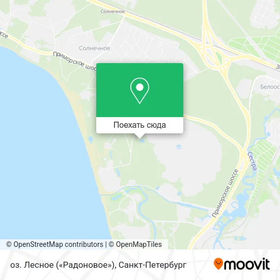 Карта оз. Лесное («Радоновое»)