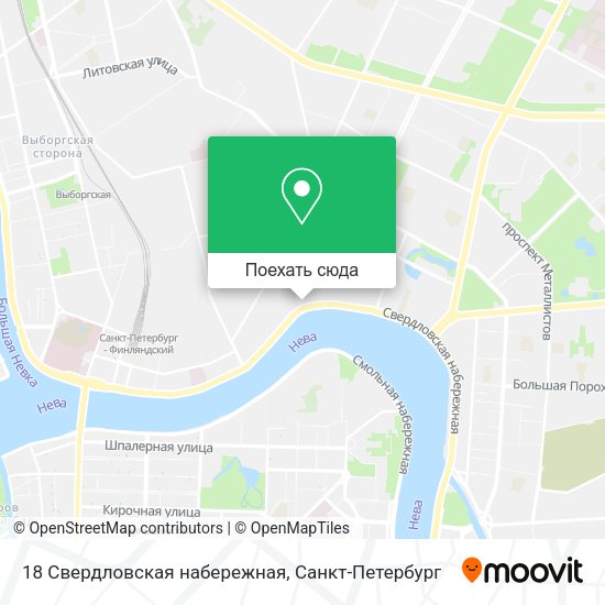 Карта 18 Свердловская набережная