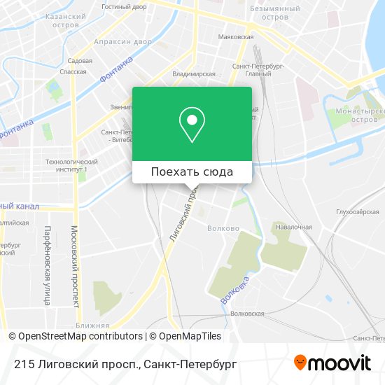 Карта 215 Лиговский просп.