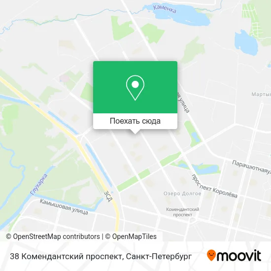 Карта 38 Комендантский проспект