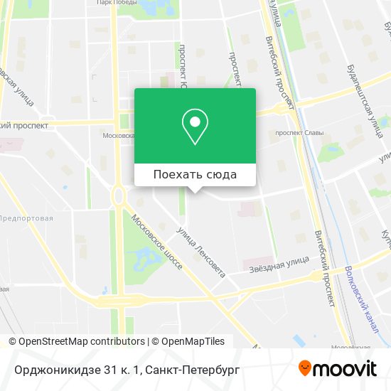 Карта Орджоникидзе 31 к. 1