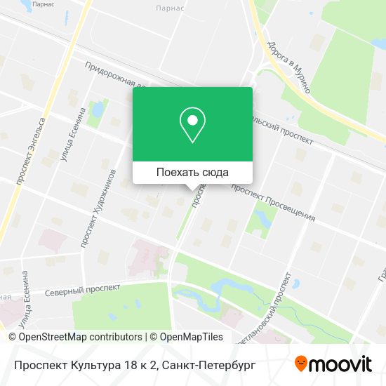 Карта Проспект Культура 18 к 2